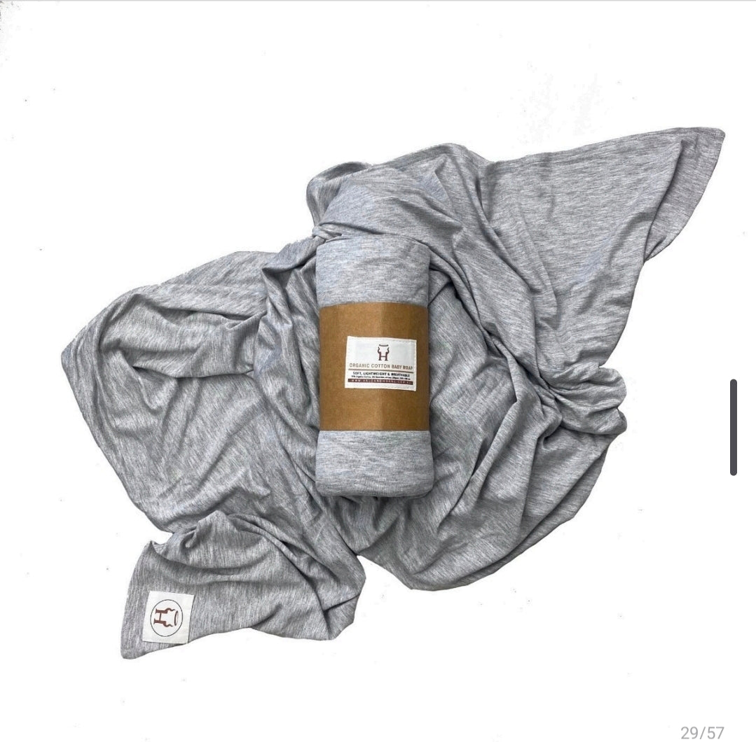 Organic Bamboo Jersey Baby Swaddle Wrap – Marle Grey