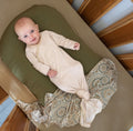 Kimono Knotted Baby Gown - Bamboo Long Sleeve - Oat