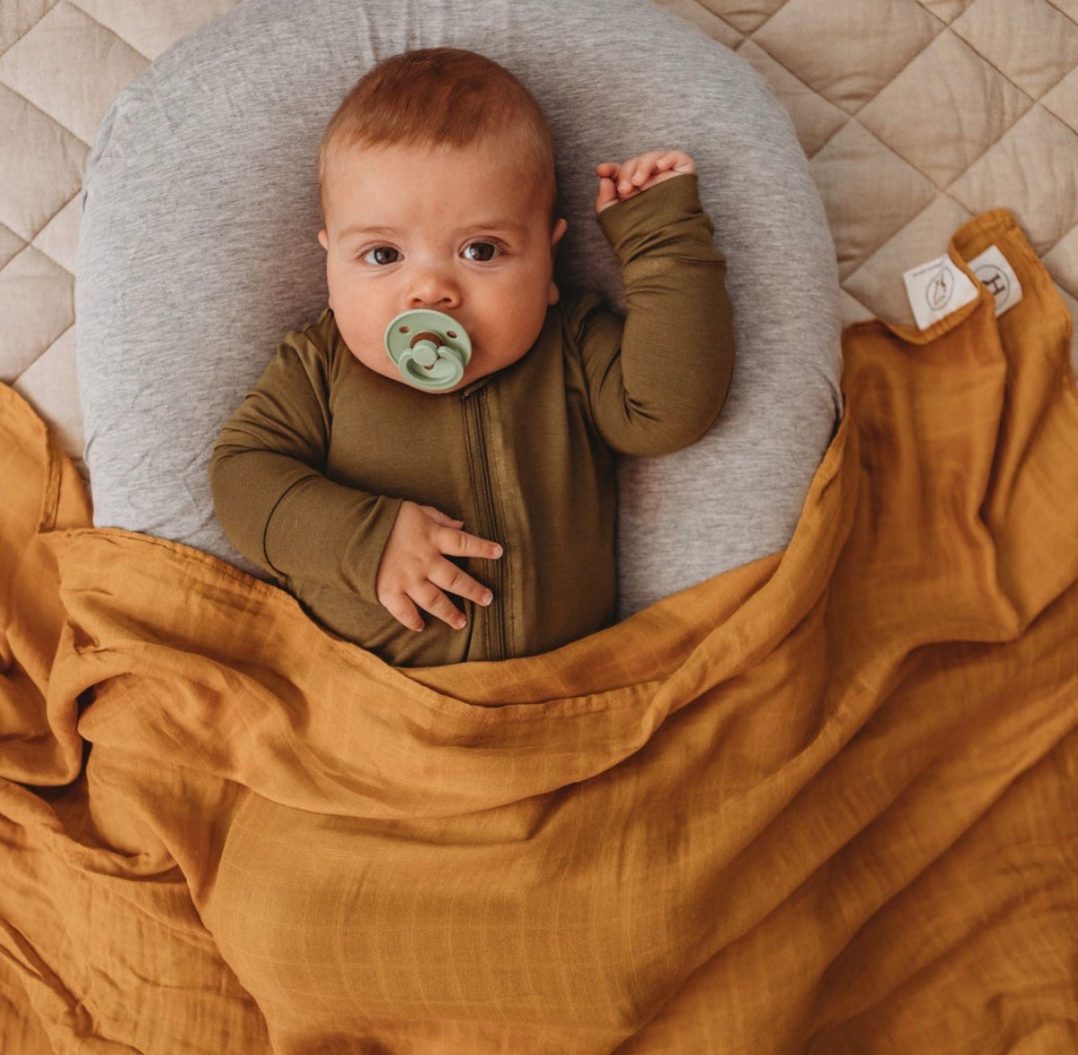 Organic Bamboo Muslin Baby Swaddle