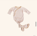 🤎 Halo & Horns Tie-Up Growsuit — Oatmeal