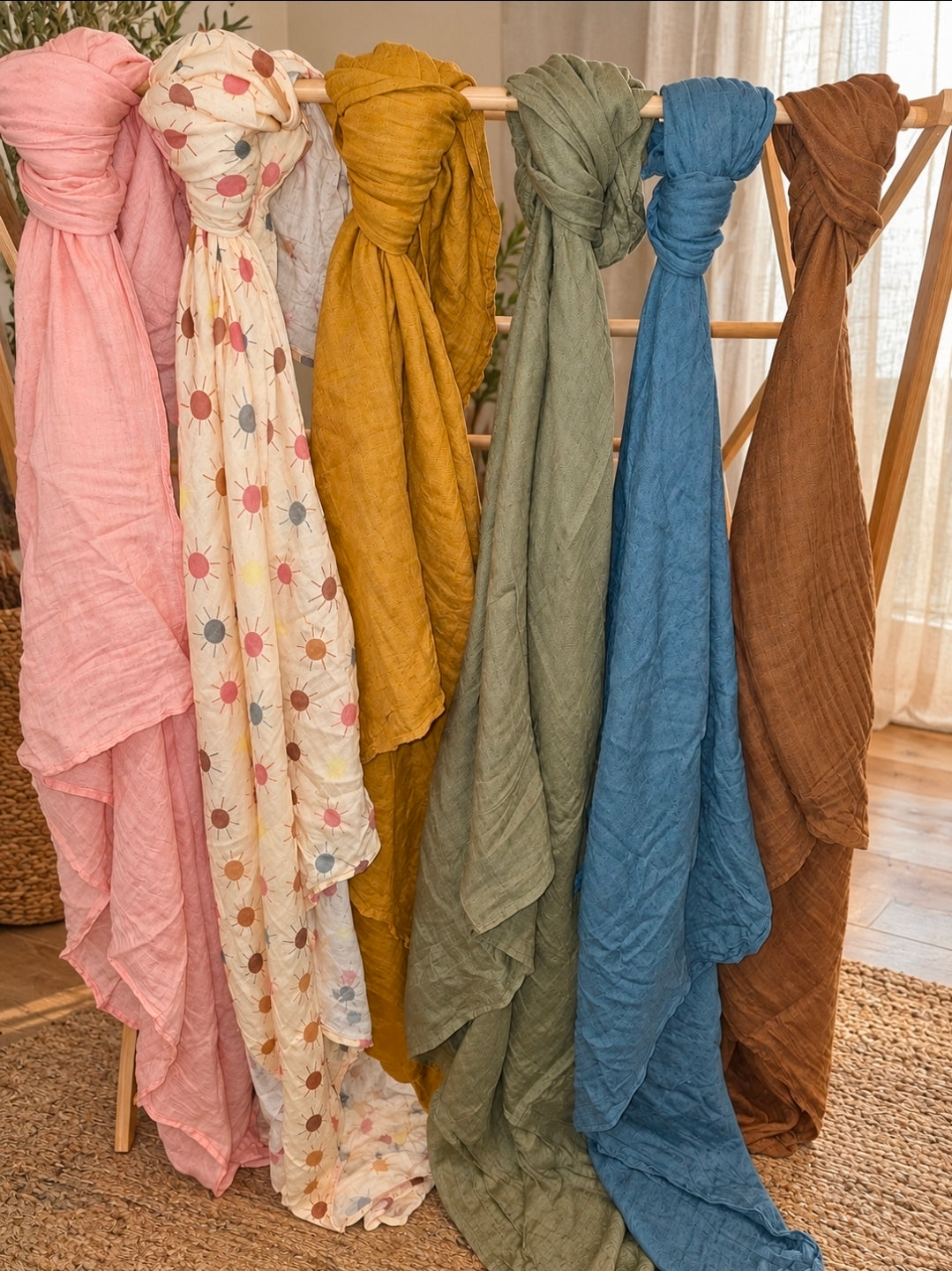Organic Bamboo Muslin Baby Swaddle